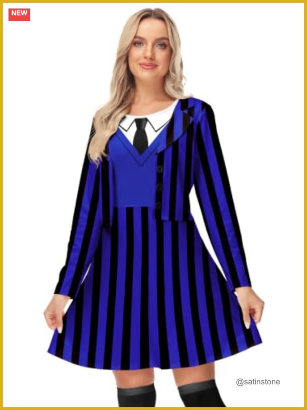 Schoolgirl One Piece Costume Dress with Attached Blazer Vintage Plaid